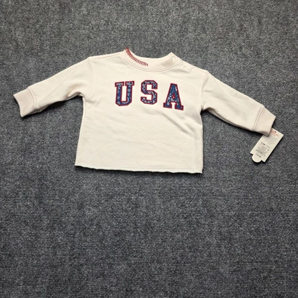 USA Americana Sweatshirt Cream 6-9M